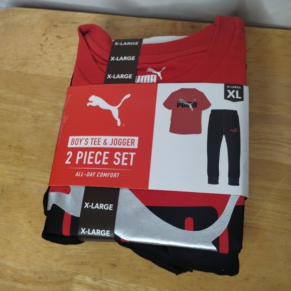 New Puma kids boys 2 PC Tee and jogger set - Picture 2 of 3